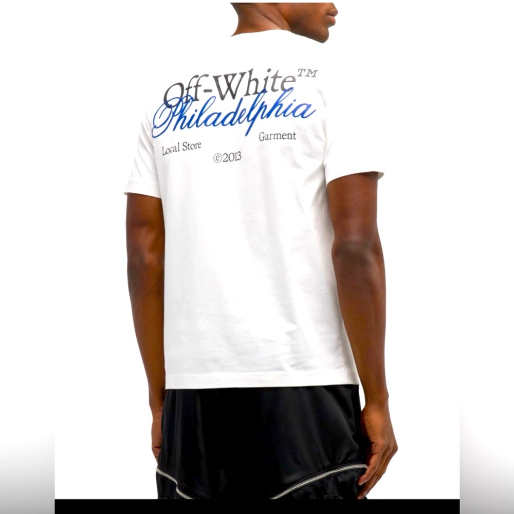 Off-White Philadelphia White and Blue Graphic T-shirt size medium new